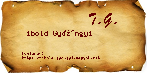 Tibold Gyöngyi névjegykártya