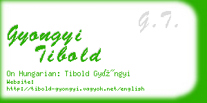 gyongyi tibold business card